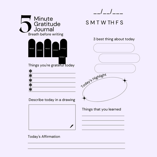 5 Minute Gratitude Journal