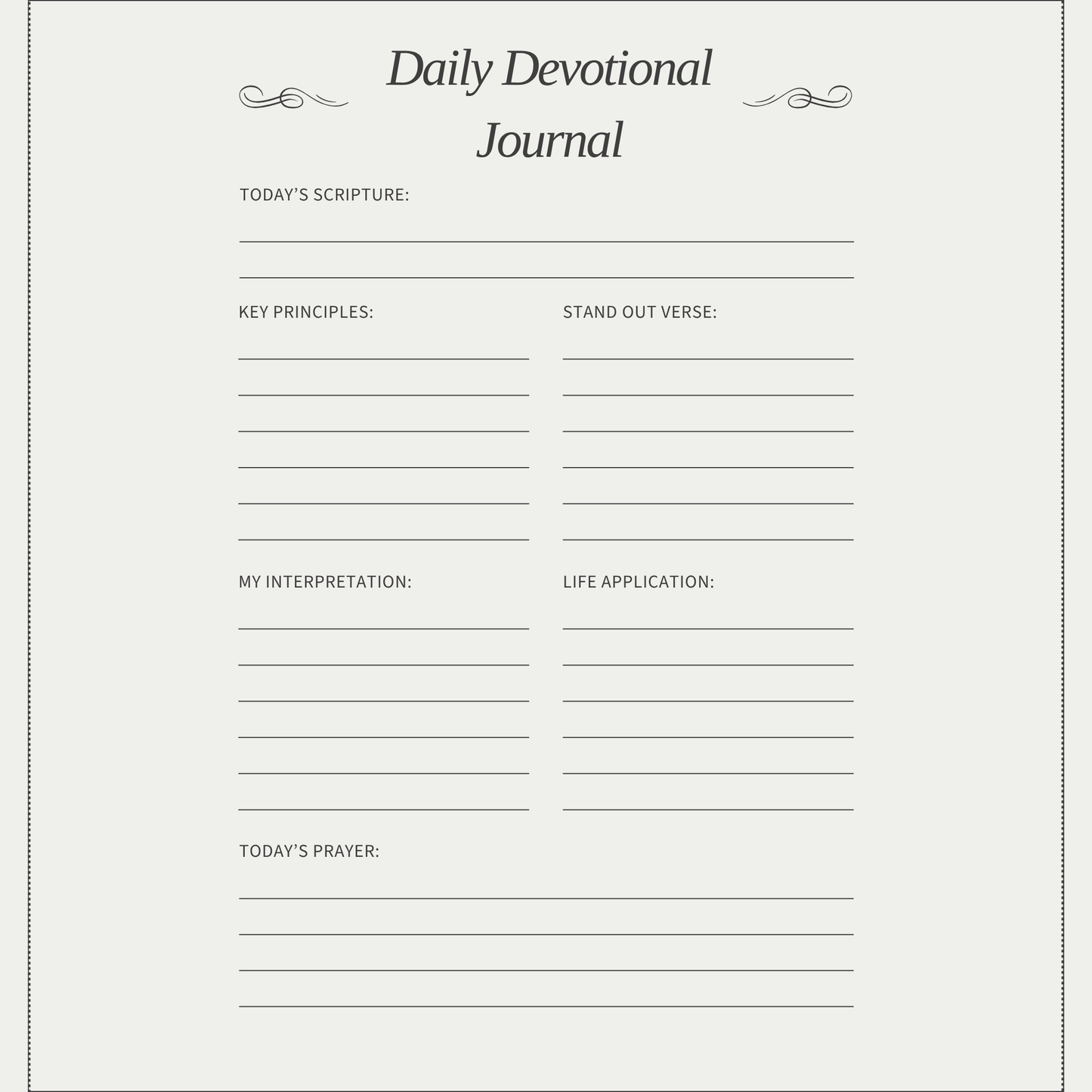 Daily Devotional Journal